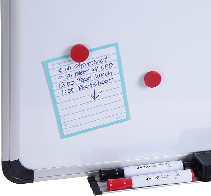 Universal Cork/Dry Erase Board, Melamine, 36" x 24, Black/Gray, Aluminum/Plastic Frame (43743)