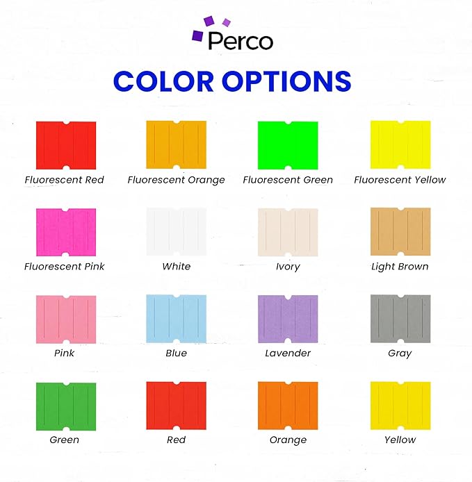 Custom Price and Date Labels for Perco Pro 2 Line Guns - Choose Color, Font and Imprint - 10 Sleeves, 60,000 Labels