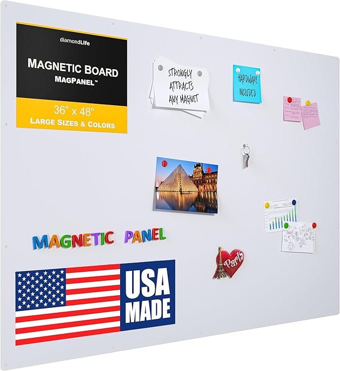 33.5�x45.5� - Magnetic Board - Memo & Vision Boards for Home, Office, and Classroom - Magnet-Board for Kids - Pre-drilled Mounting Screws Included