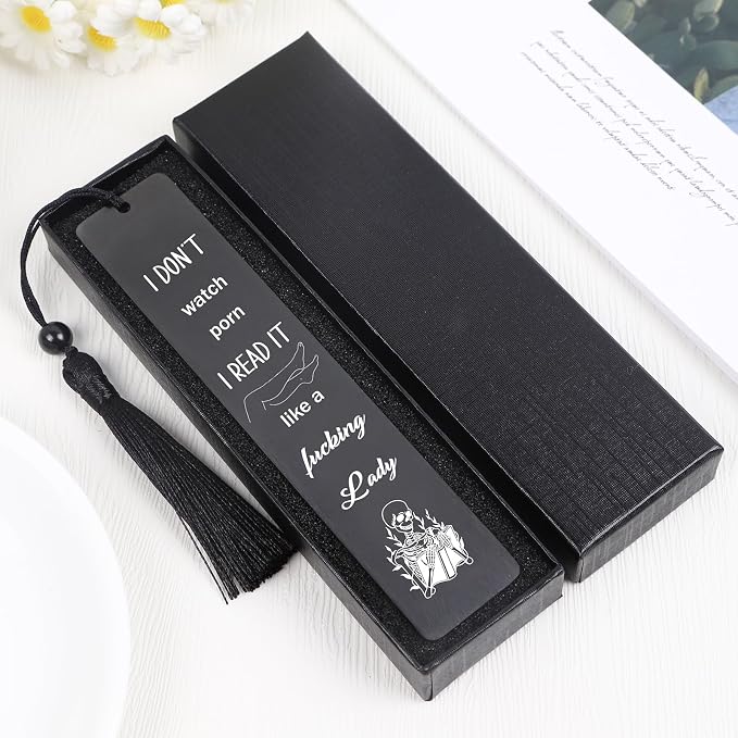 Smut Metal Bookmark Gift - Funny Bookmarks for Women Smutty Book Marks for Book Lovers Book Mark with Tassels for Friends Fun Book Marks Gifts for Bookworm Birthday Gift for Book Fans