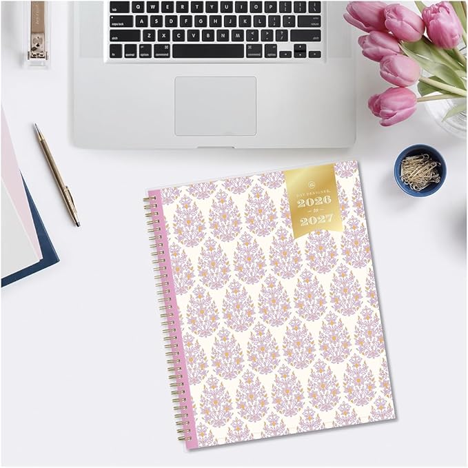 2026-2027 Blue Sky Day Designer Kerridge Lilac 8" x 11" Academic Year Weekly & Monthly Planner, Plastic Cover (158165)