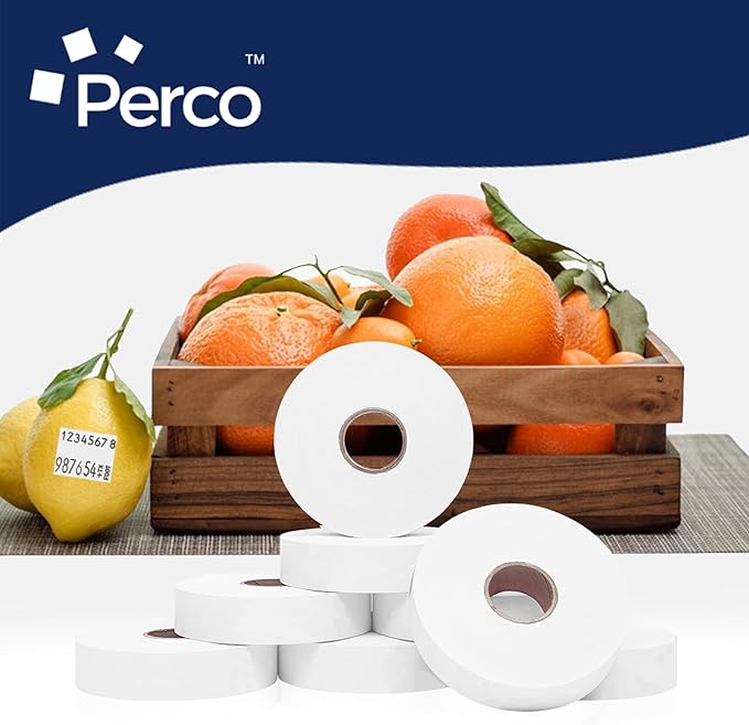 Perco Removable Adhesives White Labels for Monarch 1136 Price Gun - 1 Sleeve (14,000 Labels)