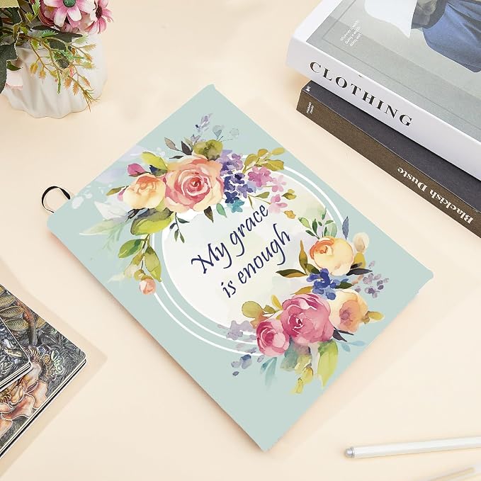 CRASPIRE Butterfly Stretchable Book Cover Large Flower Words Washable Reusable Nylon Book Protector Elastic Notebook Wraps Suitable for Hardcover Books Classroom Students