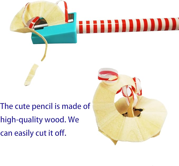 16PCS Pencils with Fruit Animal Top Eraser for Kids,Pencils with Assorted Cartoon Color Stripe Erasers Topper for Kids School Supplies and Children Prize Gifts (16)