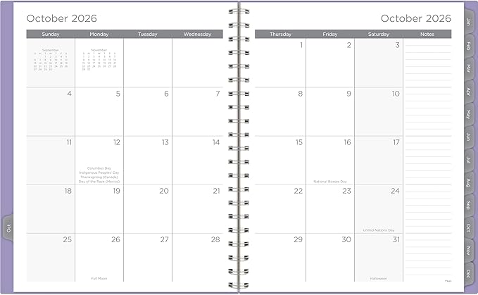 Mead 2027 Planner, Weekly & Monthly, 15-Month Oct-Dec, 8.5" x 11", Lilac (CRW6201927)