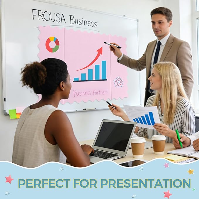 Mooliwe 4 Pack 21" x 14" Trifold Poster Board Macaron Colors Corrugated Scalloped 3 Fold Small Display Boards Foldable Business Paper Board for Presentation Science Fairs Event School Projects