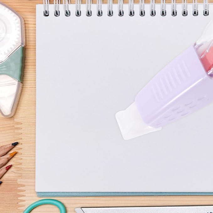 Hemoton 4pcs Refillable Correction Tape Pen-shaped, Portable Small White Adhesive Tape for Writing, Household and Office Use Stationery Supplies Random Color