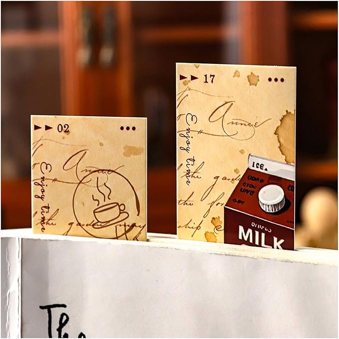 Vintage Retro Style Bookmarks, 30PCS (Café Wanderlust)