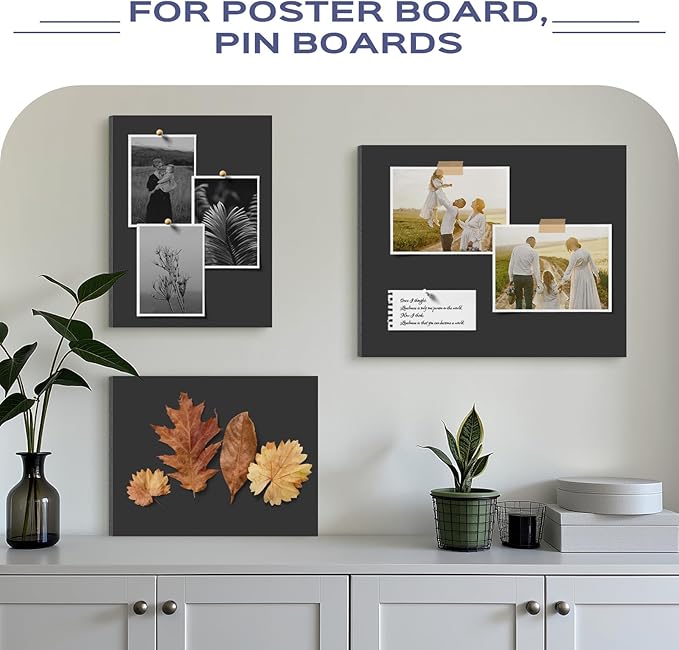 Golden State Art 25 Pack 8x10 Foam Boards 3/16Inch Thickness Black Foam Poster Boards for Presentation Signage Sheet for School Crafts Office Art Projects