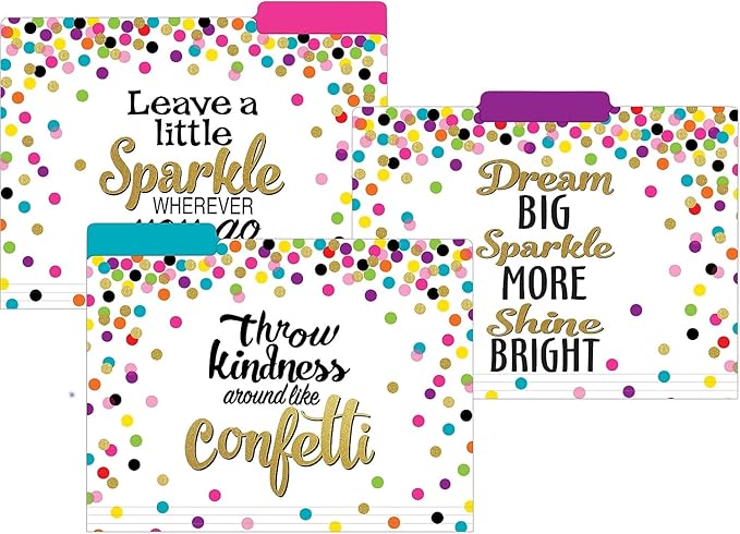 Teacher Created Resources Confetti File Folders