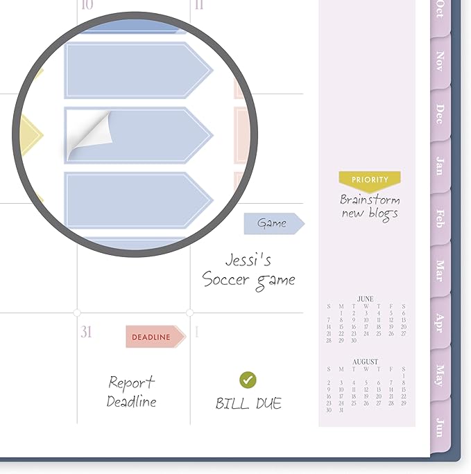 Cambridge Planner 2026-2027 Weekly & Monthly Academic 12-Month July-June, 8-1/2" x 11", Cherrywood Lane, Cosmo Garden (CL17-905A)