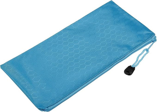 PATIKIL Waterproof Zipper File Bags, 5 Pack A6 Size Document Pocket Storage Organizer Pouch for Travel Office Supply, Sky Blue
