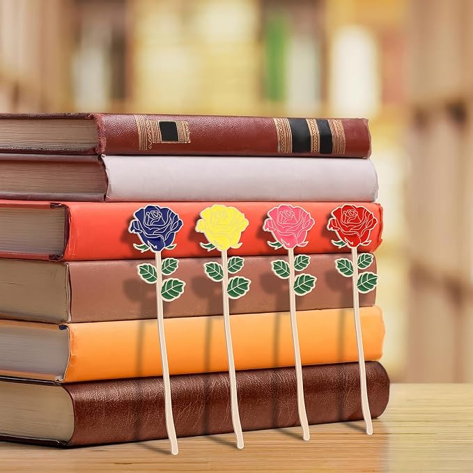 Metal Rose Bookmark Gift, Bookmarks for Women Mother's Day, Girlfriend and Friend Graduation, Teacher's Day, Thanksgiving, Cute Bookmarks GiftFor Book Lovers