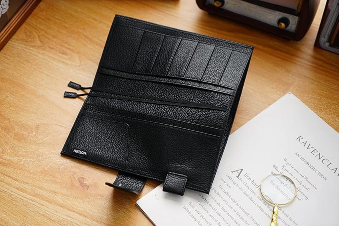 Moterm Leather Cover for Hobonichi Weeks - Fits Hobonichi Weeks/Weeks Mega, with Back Pocket (Pebbled-Black)