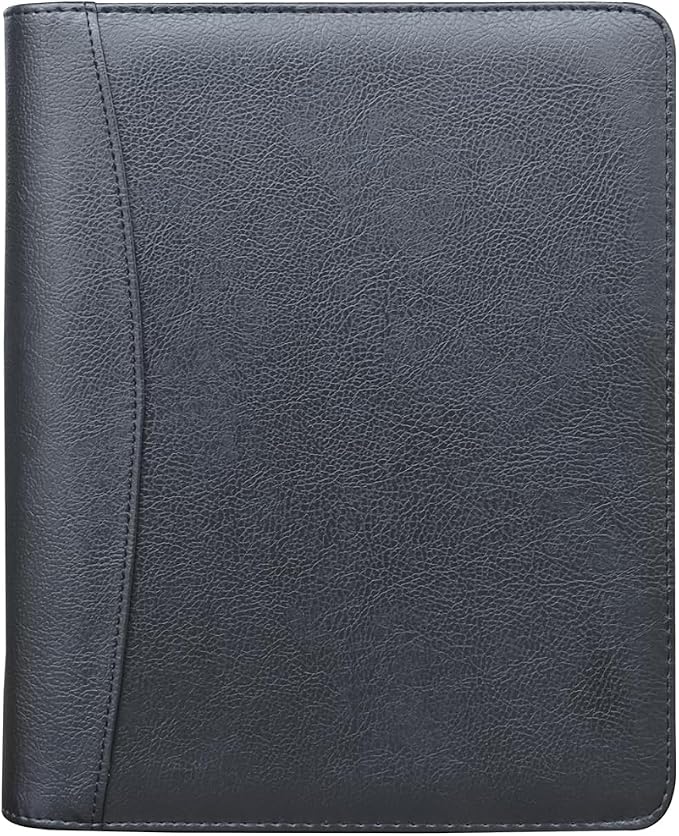Fan&Ran 2026-2027 Zippered Planner, 6-Ring Portfolio Binder with Weekly Inserts, A5 Size, Black