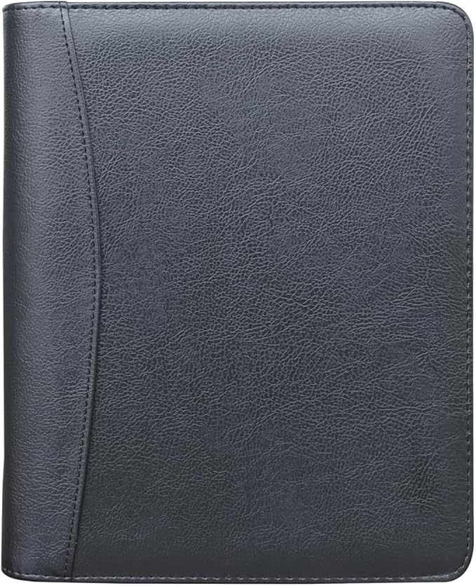 Fan&Ran 2026-2027 Zippered Planner, 6-Ring Portfolio Binder with Weekly Inserts, A5 Size, Black