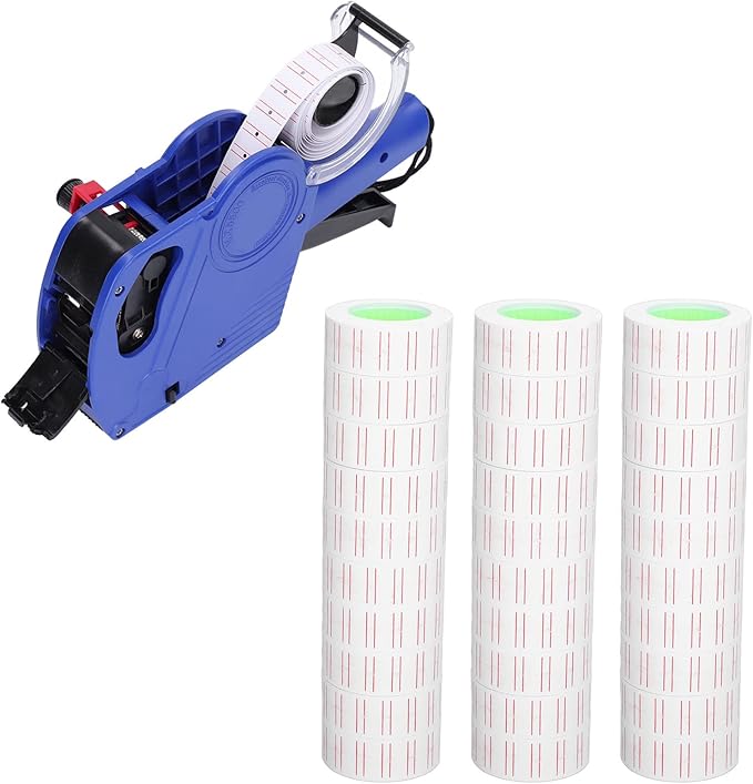 30 Rolls 15000Pcs Labels Price Stickers, Single Row Tag Paper White Pricemarker Machine Sticker for M5500, MX5500, AK813, HG979, 21x12mm