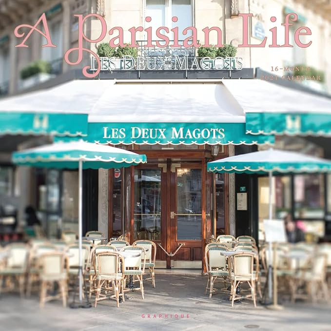 Graphique 2024 A Parisian Life Wall Calendar | 12” x 12” | Thick Paper | Home & Office Organizer | Large Monthly Grid | 3 Languages & Marked Holidays | 4 Month Preview Page for 2025