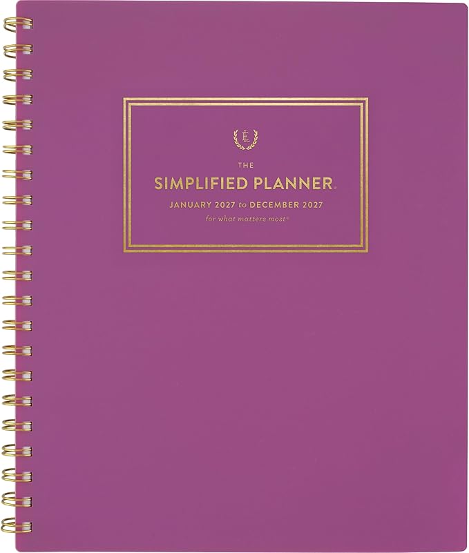 AT-A-GLANCE 2027 Planner, Simplified by Emily Ley, Weekly & Monthly, 8.5" x 11", Nostalgia Pink (EL60-905-27)