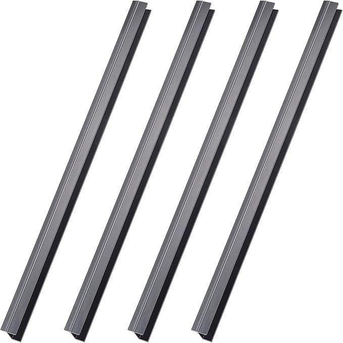 Tenare 4 Pieces Hanging File Rails PVC Black File Rails Hanging System Keeping Your Folders Neat and Organized(3/4 Inch Drawer Sides 15.8 Inch Long)