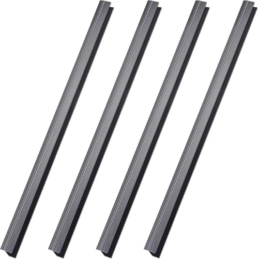 Tenare 4 Pieces Hanging File Rails PVC Black File Rails Hanging System Keeping Your Folders Neat and Organized(3/4 Inch Drawer Sides 15.8 Inch Long)