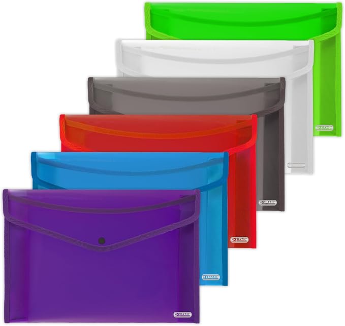 BAZIC Products V-Flap Legal Size Document Holder, for Documents Office School, Case of 72