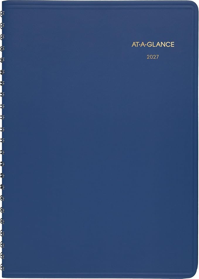 AT-A-GLANCE 2027 Appointment Book Planner, Weekly, 5" x 8", Hourly, Blue (701082027)