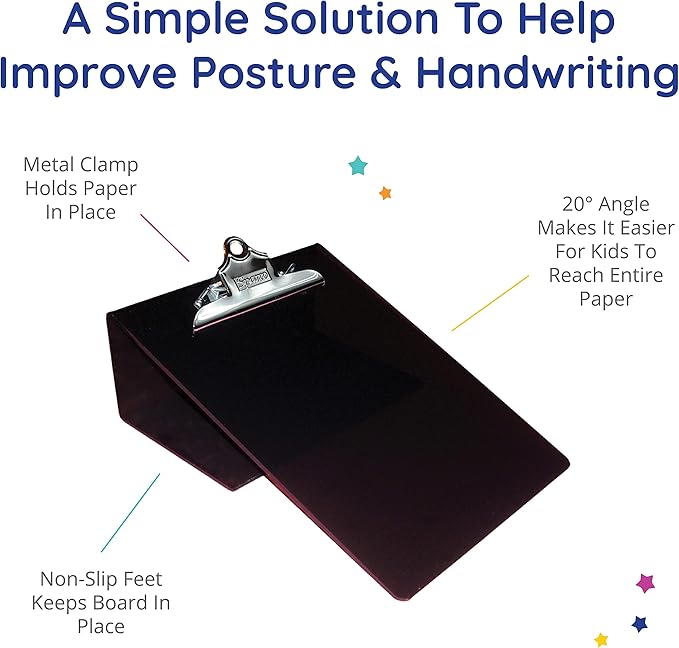 Fun and Function - Mini Slant Board - Slant Board for Kids to Improve Handwriting & Posture - 14x9x5 Inch Non-Slip Writing Slope
