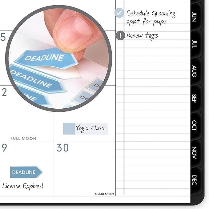 AT-A-GLANCE 2027 Planner, Monthly, 9" x 11", Contemporary Lite, Black (7026XL0527)
