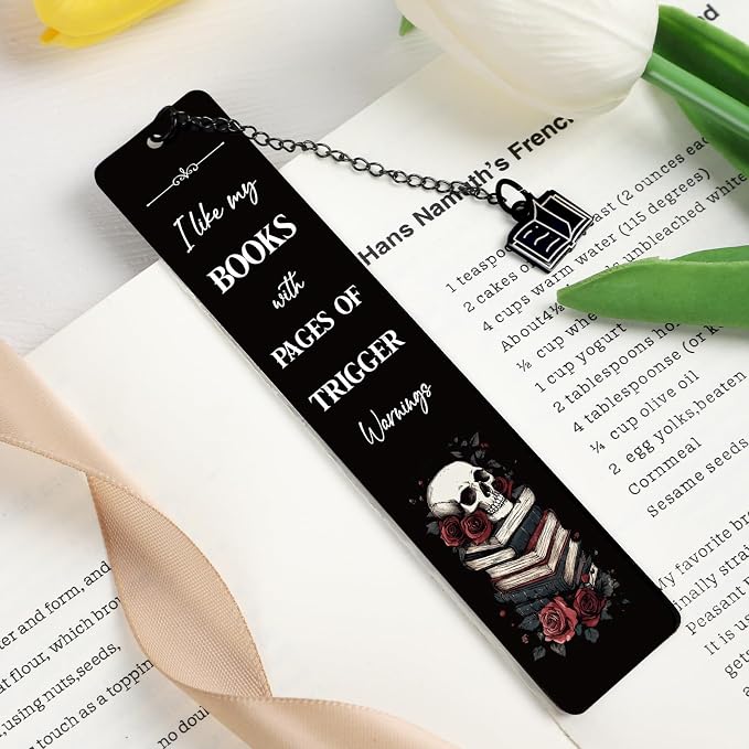 Dark Romance Bookmarks Gifts, Funny Bookmarks for Women Friends Girls, Spicy Gothic Book Marks for Book Lovers Reader Bookworm, Halloween Thanksgiving Christmas Birthday Gag Gift