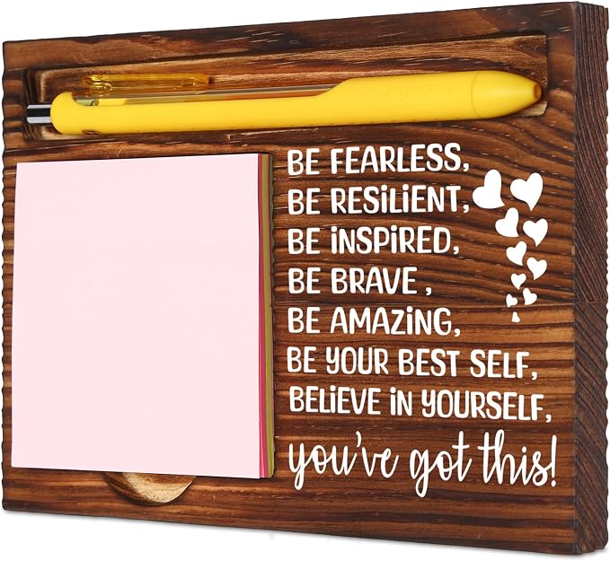 Encouragement Gifts for Men Women, Support, Get Well, Thinking About You, Promotion, Cheer Up Gifts for Him Her Coworker Friends, Kids,Mom,Wife,Husband Office Desk Retro Note Pad Holder VN334