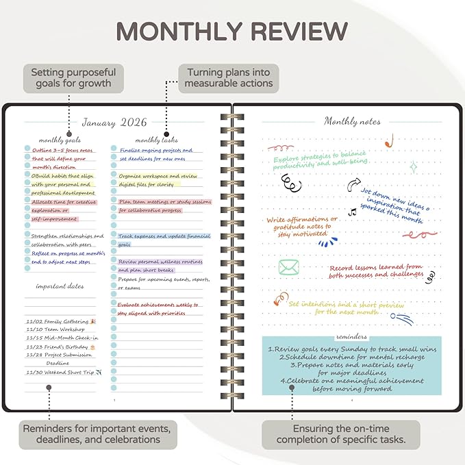 Monthly Planner 2026-2027, 2 Year Calendar 2026-2027 (Jan 2026 - Dec 2027), 7" x 10", 26-27 Monthly Calendar Planner, 24-Month Planning Book for Home School Office Supplies