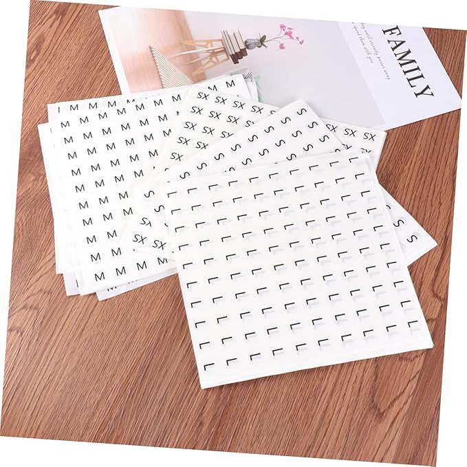 1000pc Clothing Labels Stickers Round White Bottom Stickers Xs s for Clothes Shoes and Hats Easy to Use and Identify for Merchants and Manufacturers