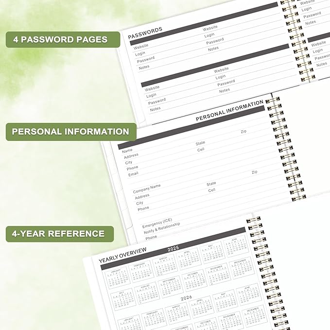 2026-2027 Planner - Planner 2026-2027, Weekly and Monthly Planner, July 2026 - June 2027, 6.4" x 8.5", Monthly Tabs, Hardcover, Daily Organizer