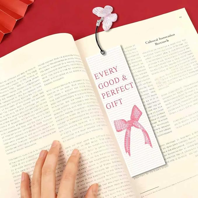 Pink Bow Diamond Art Bookmarks for Adults, Pink Bow Diamond Painting Bookmarks with Pendant, 5d Gem Art, Acrylic Bookmark Easy DIY Crafts for Books Decor Gift