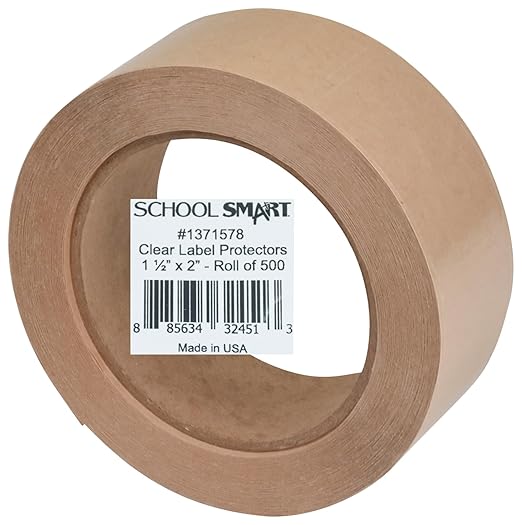 KAPCO - LP008 Kapco Vinyl Label Protectors, Round, 1-1/2 x 2 Inches, Clear, Pack of 500 - 1371578