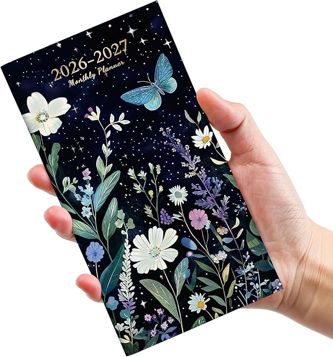 Pocket Calendar 2026-2027 for Purse, Two Year Monthly Planner Pocket Size, Jan 2026 to Dec 2027 Monthly Planner Small Size (6.5" x 3.5") - Celestial