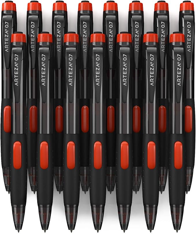 ARTEZA HB Mechanical Pencil Pack of 16, 0.7 Millimeter Medium Point Lead, 48 Refills and Replaceable Eraser, Latex-Free Grip, Office, School Supplies