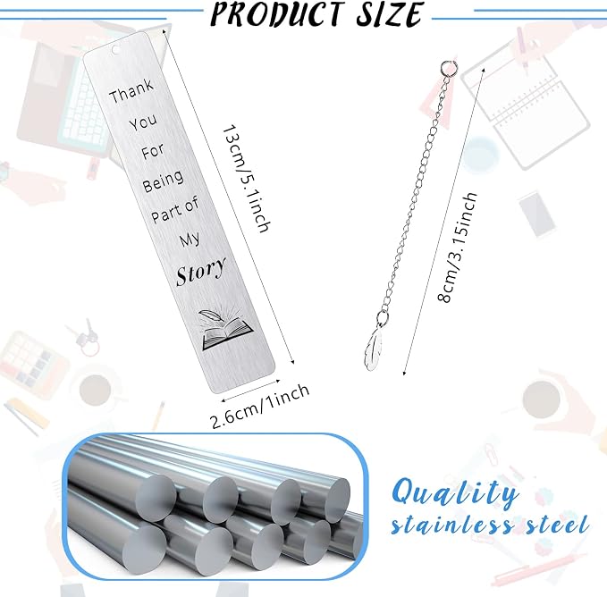 Sabary 12 Pcs Thank You Appreciation Gift Graduation for Women Men Bookmark with Tassel First Day of Bookmarks for Nurse Day Male Female Friend Book Lover Teacher Classmate Volunteer Coworker Gift