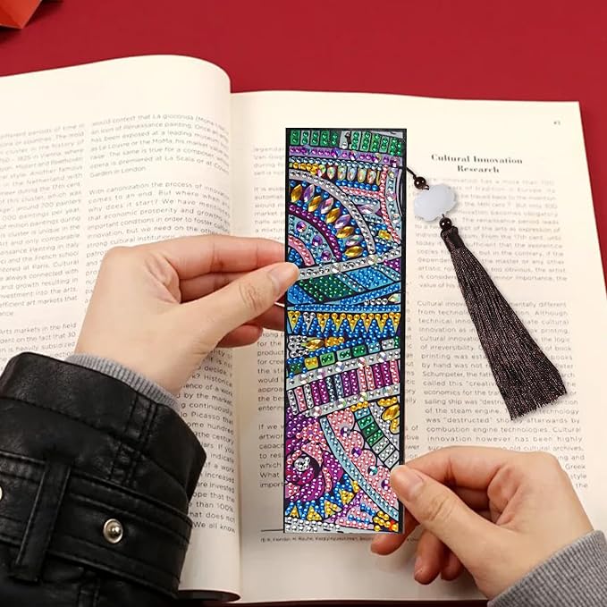 Tontut 3pcs Diamond Art Painting Kit Bookmarks, Star River Exquisite General DIY Bookmarks, Lightweight and Durable for Reading Lovers