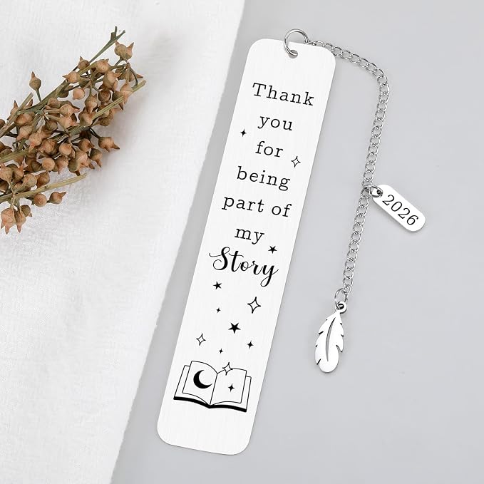 Teacher Appreciation Gifts for Women Men 2026, End of Year Gifts for Teacher, Bookmarks for Teachers, Thank You Gift for Teachers, School Supplies, Retirement Gift Thank You for Being Part My Story
