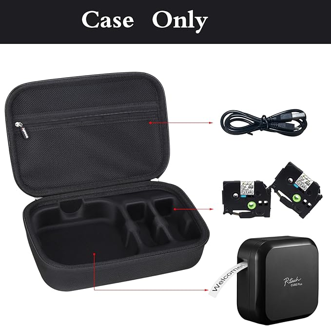Aproca Case Compatible with Brother P-touch PT-P710BT CUBE Plus Bluetooth Label Maker, Portable Storage Bag for Accessories (Case Only)