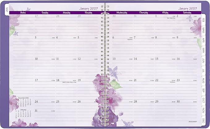 AT-A-GLANCE 2027 Planner, Weekly & Monthly, 13-Month Jan-Jan, 8.5" x 11", Beautiful Day (938P-905-27)