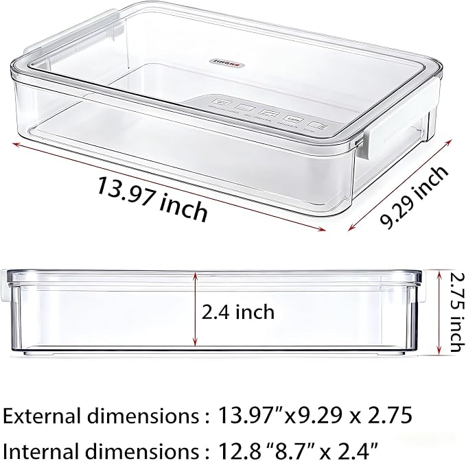 2 Pcs Plastic Storage Bins - Scrapbook Paper Organizer & Craft Storage Organizer, Plastic File Box for A4 Paper, Files, Stationery - Stackable Storage Boxes for Home/Office/School