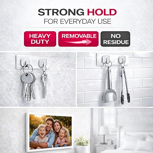 Double Sided Tape Heavy Duty 2 Rolls – 240" x 1.2" & 0.8" Clear Removable Nano Mounting Tape for Poster, Carpet, Picture Hanging, Wall, Rug & DIY – Strong Adhesive Multipurpose Mounting Tape 20 Feet