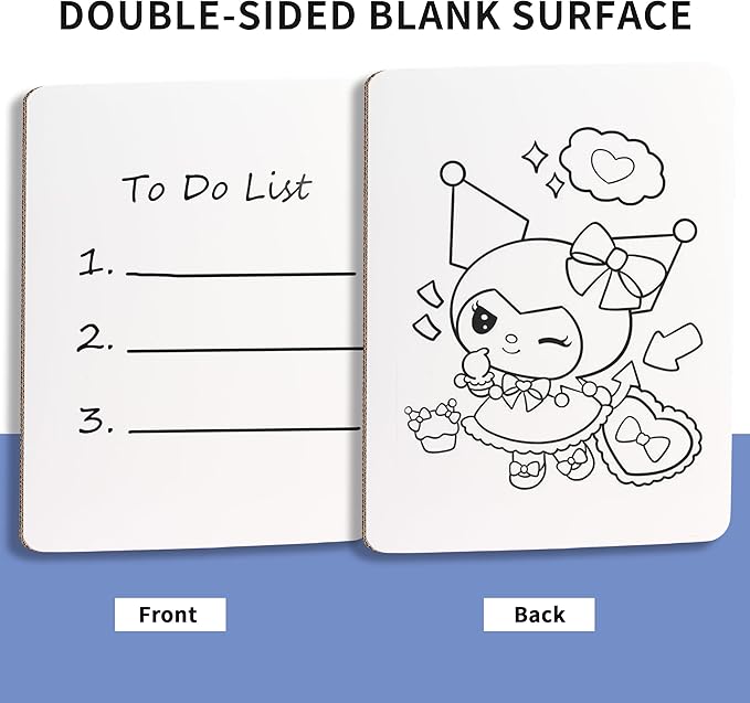 4 Pack Dry Erase Boards, Double-Sided Small White Board for Classroom Student, 9"x12" Portable Dry Erase Board Bulk, Mini Whiteboard for Teacher Classroom Supplies