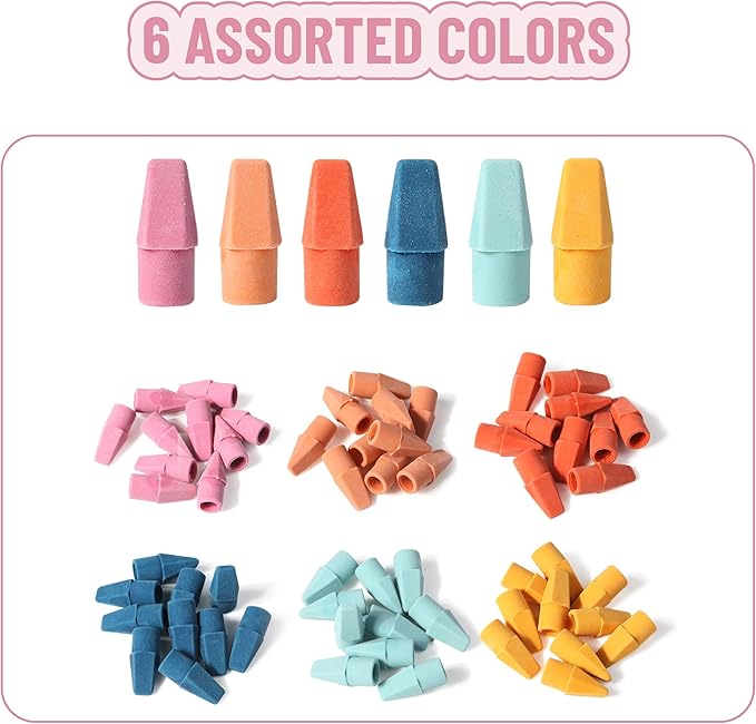 Mr. Pen- School Eraser Combination Set, 66 Pack, Colorful, Latex Free Erasers for School, Office, Art Sketching, Homework, Exams, Clean Smudge-Free Correction