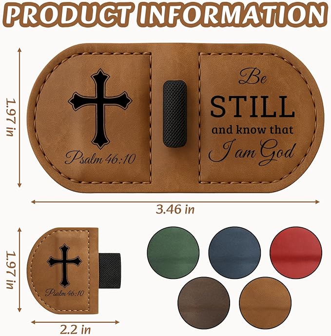Bygone Mark Personalized Magnetic Leather Bookmark with Pen Holder - Inspirational Bible Verse Scripture Design, Custom Book Marker for Book Lovers Men Women (Brown-Matthew 17:20)