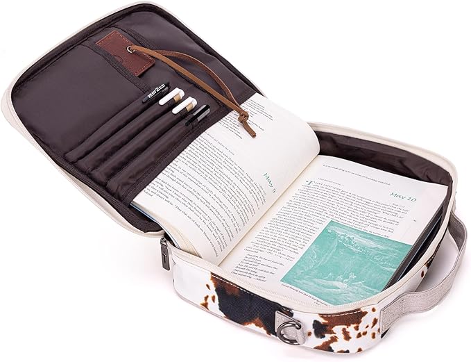 Montana West Bible Covers for Women Men with Leather Bookmark Carrying Book Case Church Bag Outdoor Bible Protective