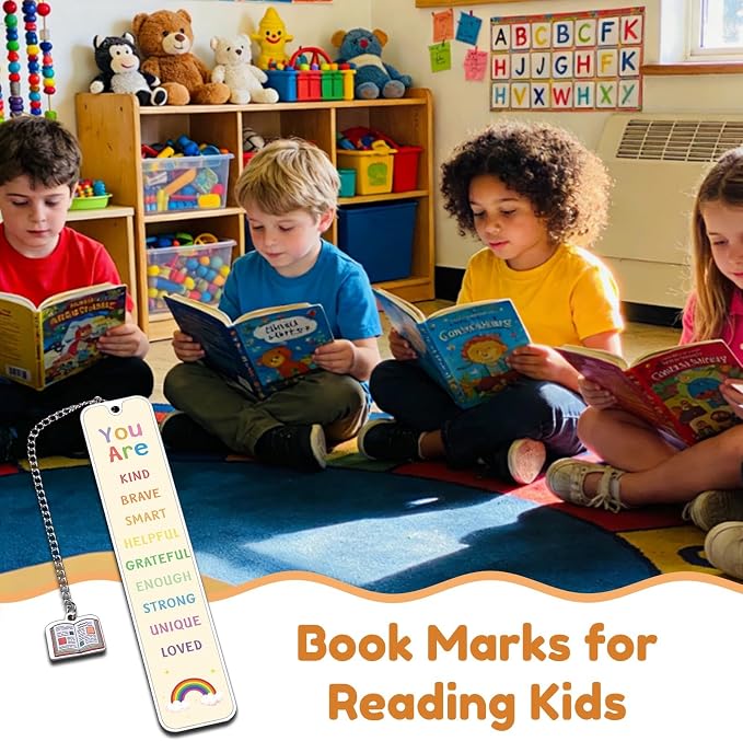 Bookmarks for Kids, Book Marks for Reading Kid, Preschool End of Year Gifts for Kids, Kindergarten Back to School Gift for Student, 5th 8th Grade School Supplies for Boys Girls, Dorm Room Essentials